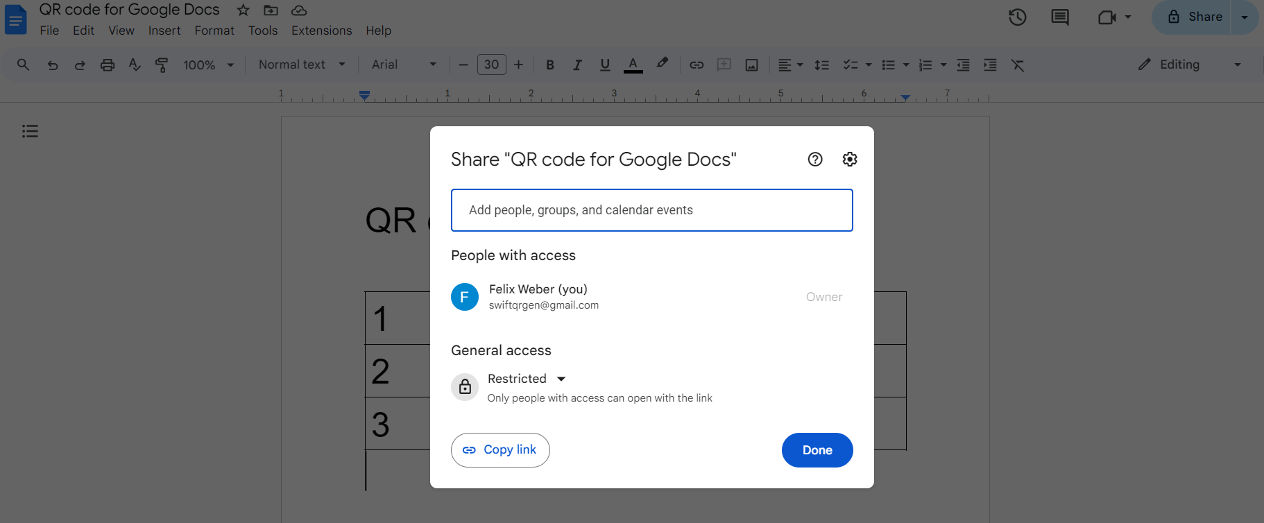 Benefits of using Google Docs and QR codes for Google Docs